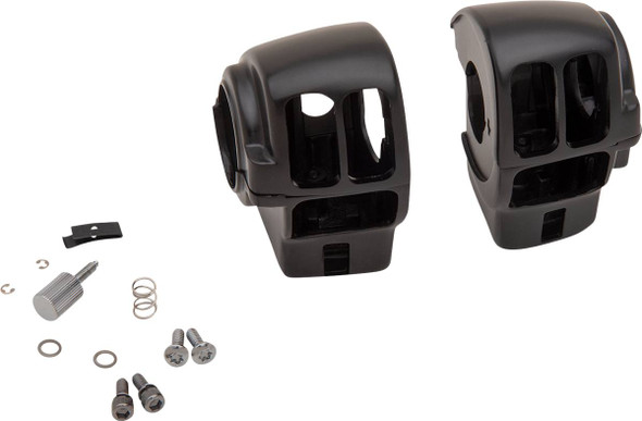 Drag Specialties - 06160354 - Handlebar Switch Housing Kit - Radio - Matte Black