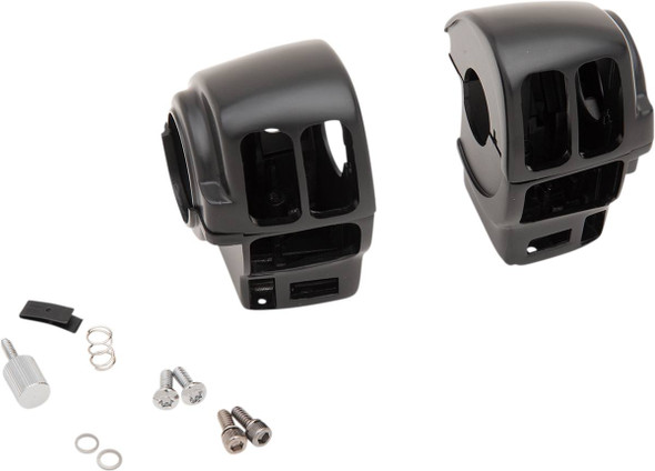 Drag Specialties - 06160355 - Handlebar Switch Housing Kit - Cruise - Matte Black