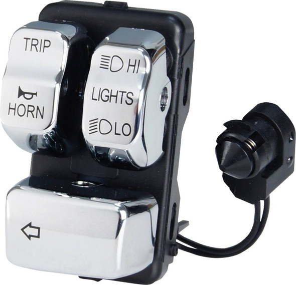 Drag Specialties - 06160386 - Can Bus Handlebar Control Module - Left - Chrome
