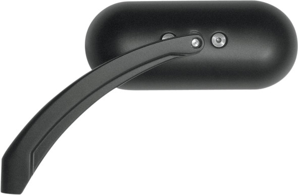 Drag Specialties - 06400488 - Mirror - Side View - Oval - Black/Matte - Each