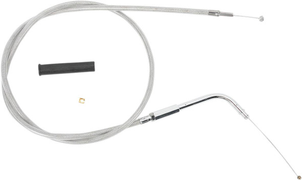 Drag Specialties - 06500294 - Stainless Braided Throttle Cable - 32-1/2"