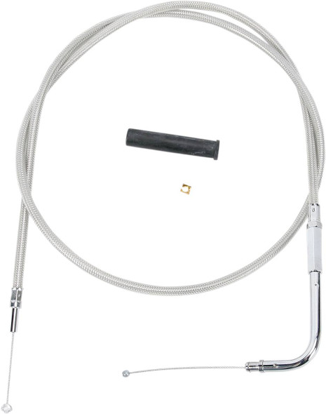 Drag Specialties - 06500296 - Stainless Braided Throttle Cable - 34-3/4"