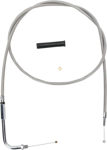 Drag Specialties - 06501091 - Stainless Braided Throttle Cable - 48"