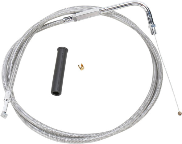 Drag Specialties - 06510699 - Stainless Braided Throttle Cable - 50"