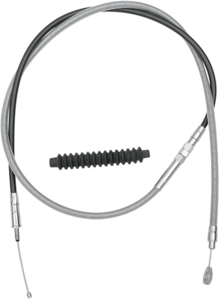 Drag Specialties - 06521491 - High-Efficiency Braided Stainless Steel Clutch Cable - 64-15/16"