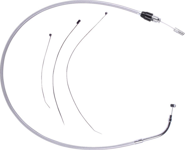 Drag Specialties - 06523188 - Quick Connect Clutch Cable - Upper - Stainless Steel