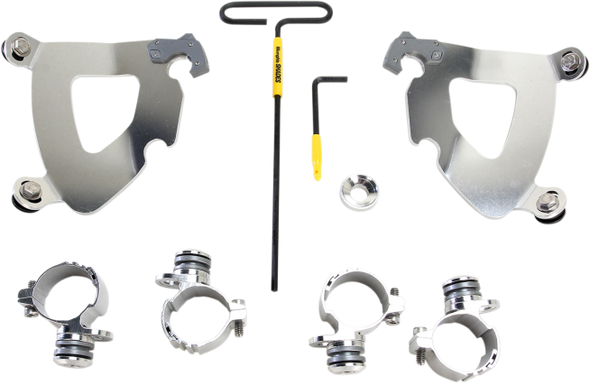 Memphis Shades Gauntlet Trigger-Lock Mount Kit - fits '14-'16 XL 1200T, '11-'16 XL 883L (choose finish)