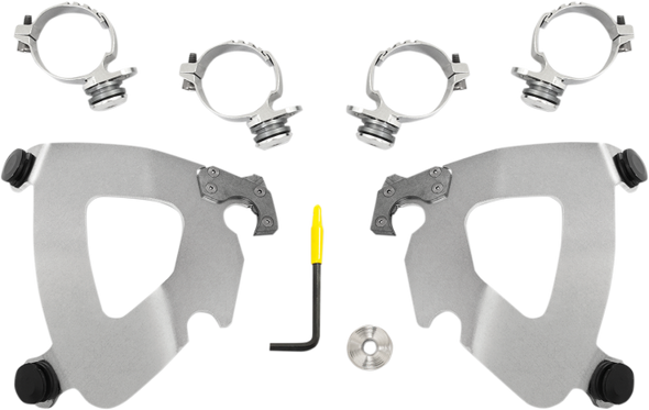 Memphis Shades Gauntlet Trigger-Lock Mount Kit - fits '14-'16 FXDL (Polished)