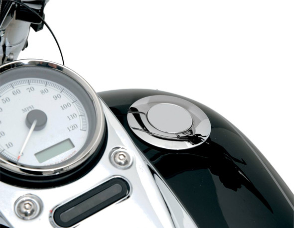 Drag Specialties - 07030293 - Gas Cap - Large - Vented - Pop-Up - Chrome