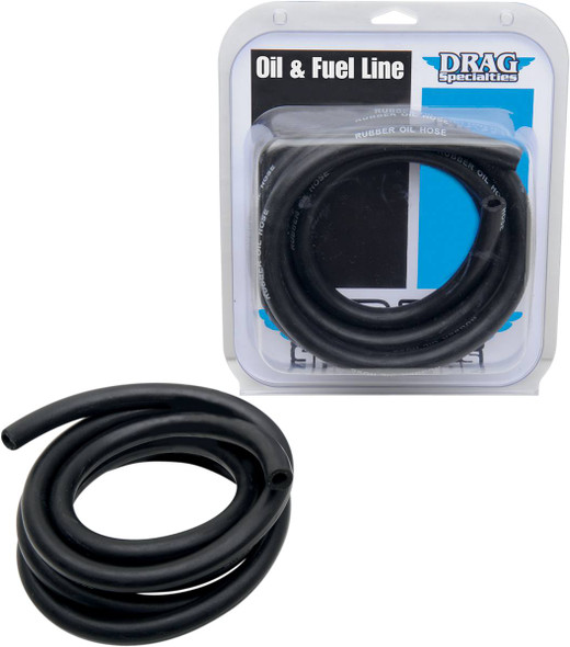 Drag Specialties - 07110195 - Fuel/Oil Line - Black - 3/8" - 8'
