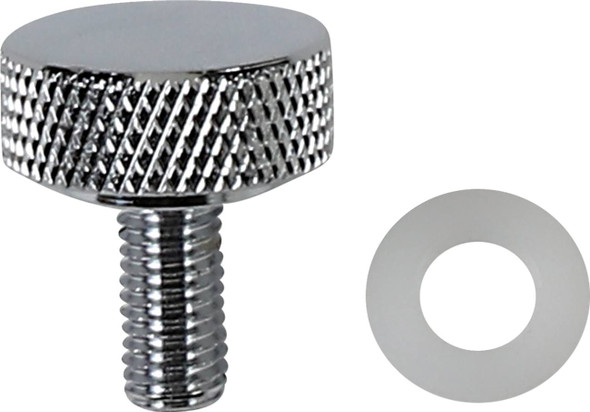 Drag Specialties - 08200148 - Seat Knob - Smooth - Chrome - 1/4"-28