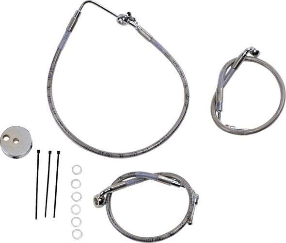 Drag Specialties - 12042741 - Brake Line - Front (Lower/Upper) - Stainless Steel