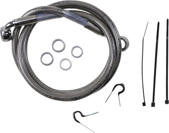 Drag Specialties - 12042746 - Brake Line - Front (Upper) - Stainless Steel