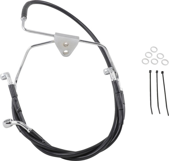 Drag Specialties - 17412514 - Brake Line - Front (Lower/Upper) - Black