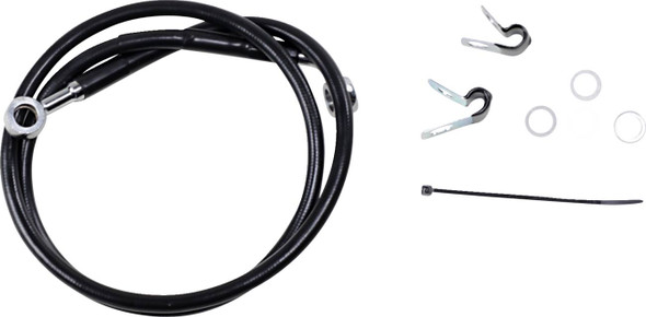 Drag Specialties - 17412526 - Brake Line - Front (Upper) - Black