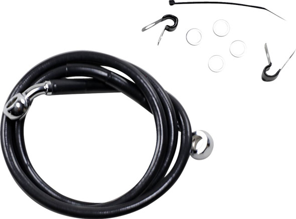 Drag Specialties - 17412533 - Brake Line - Front - Black - +2" - XL