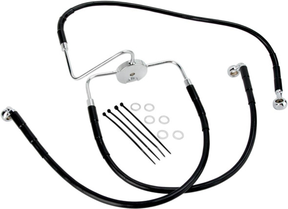 Drag Specialties - 17412562 - Brake Line - Front (Lower/Upper) - Black