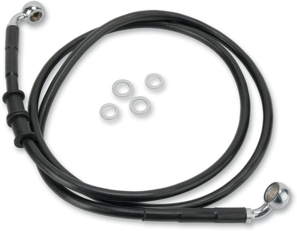 Drag Specialties - 17412595 - Brake Line - Front - Black - +6" - '10-'15 FXDWG