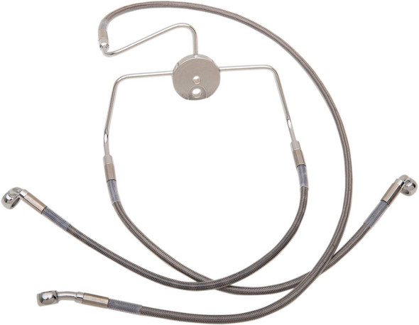 Drag Specialties - 17412637 - Brake Line - Front - +8" - Stainless Steel
