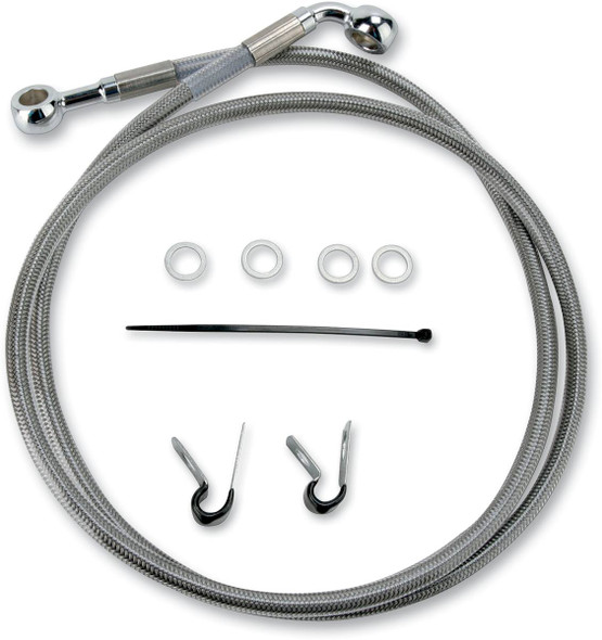 Drag Specialties - 17412644 - Brake Line - Front - +2" - Stainless Steel - XL