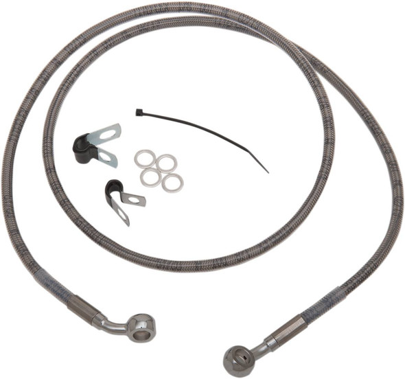Drag Specialties - 17412647 - Brake Line - Front - +8" - Stainless Steel - XL