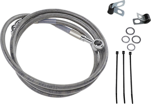 Drag Specialties - 17412660 - Brake Line - Front - +8" - Stainless Steel