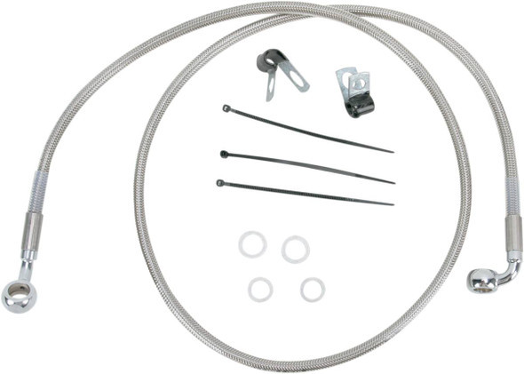 Drag Specialties - 17412690 - Brake Line - Front - +2" - Stainless Steel