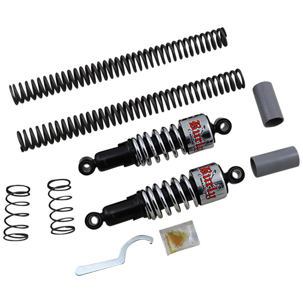 Burly Brand - Slammer Suspension Lowering Kit fits '06-'17 Dyna Models (Exc. FXDWG/FLD Models) (Chrome)