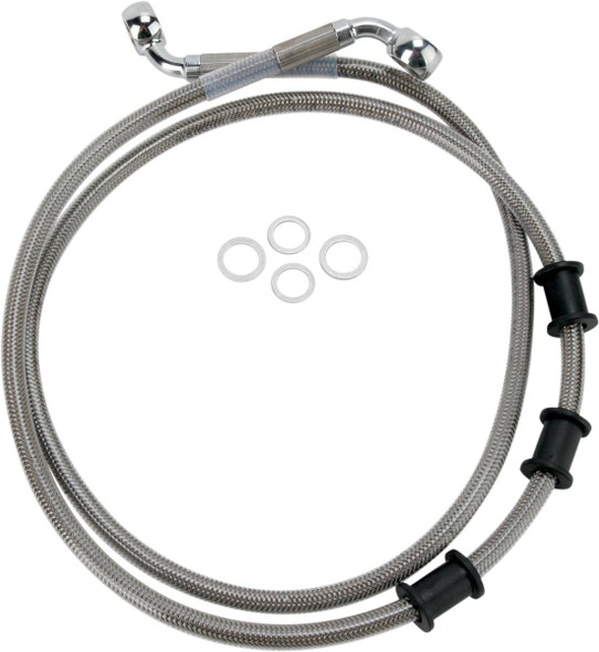 Drag Specialties - 17412841 - Brake Line - Front - +2" - Stainless Steel