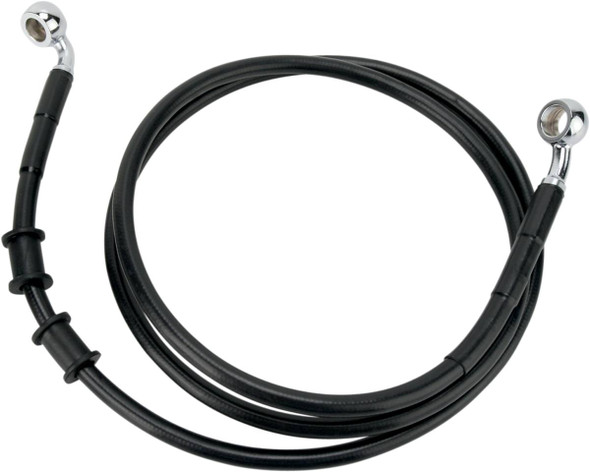 Drag Specialties - 17412897 - Brake Line - Front - Black - +6" - FXDB '08-'17