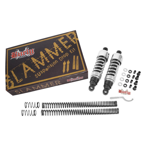 Burly Brand - Slammer Suspension Lowering Kit fits '88-'03 Sportster Models - Chrome