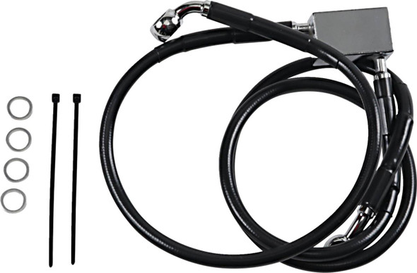 Drag Specialties - 17412950 - Brake Line - Rear - Black