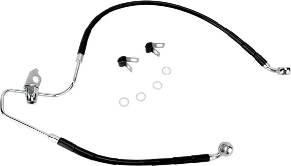 Drag Specialties - 17412962 - Brake Line - Rear - Black