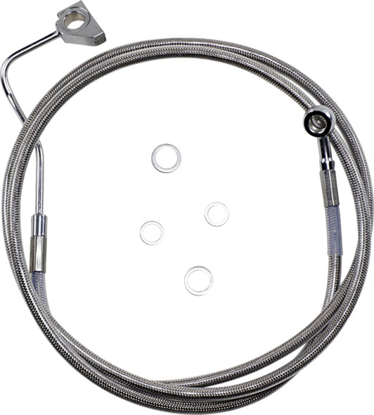 Drag Specialties - 17413990 - Brake Line - +4" - Stainless Steel - ABS