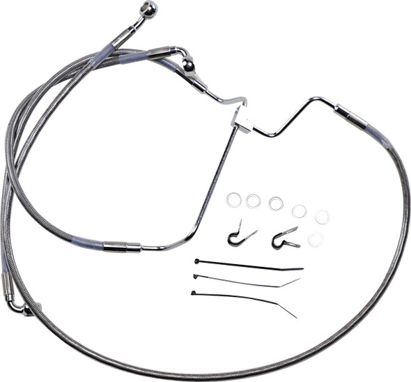 Drag Specialties - 17413983 - Brake Line - +10" - Stainless Steel