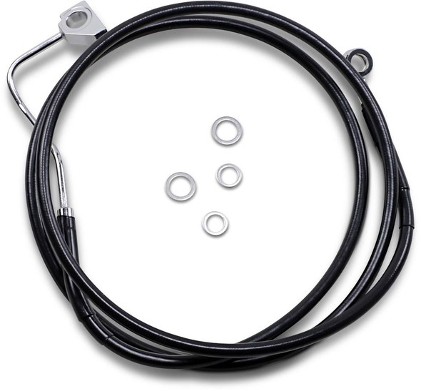 Drag Specialties - 17413995 - Brake Line - Front (Upper) - Black - +2" with ABS