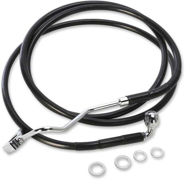 Drag Specialties - 17414506 - Brake Line - Front (Upper) - Black - +4"