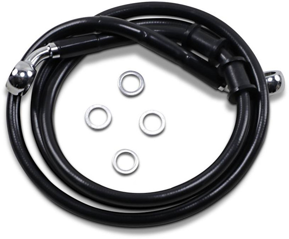 Drag Specialties - 17415365 - Brake Line - Front - +8" - Black - XL