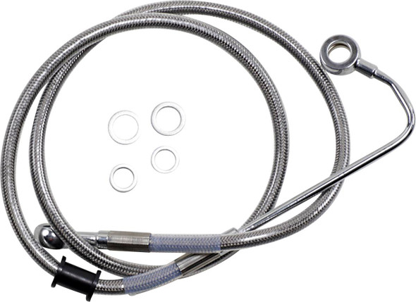 Drag Specialties - 17415756 - Brake Line - +4" - Stainless Steel - '15-'17 Softail Drag Specialties - 17415756 - Brake Line - +4" - Stainless Steel - '15-'17 Softail