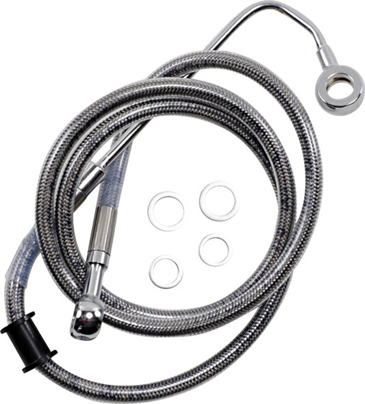Drag Specialties - 17415758 - Brake Line - +8" - Stainless Steel - '15-'17 Softail