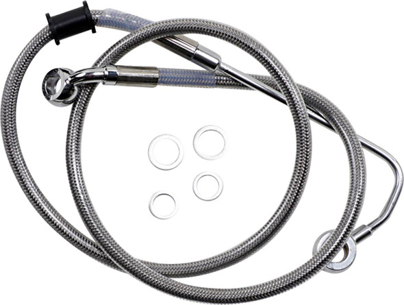 Drag Specialties - 17415766 - Brake Line - +4" - Stainless Steel - '15-'17 Softail
