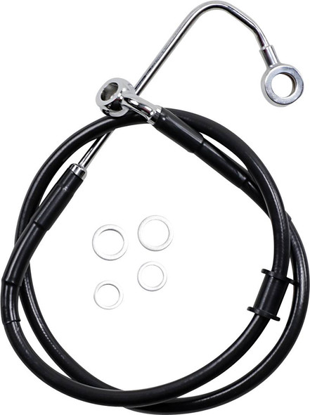 Drag Specialties - 17415771 - Brake Line - +2" - Black - '15-'17 Softail