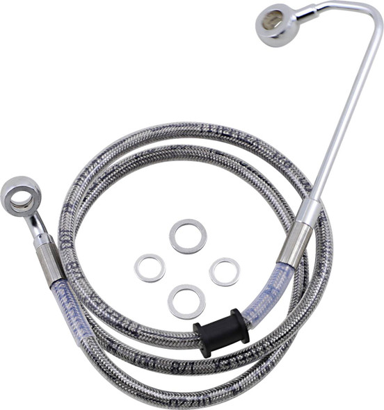 Drag Specialties - 17415780 - Brake Line - +8" - Stainless Steel - '15-'17 Softail