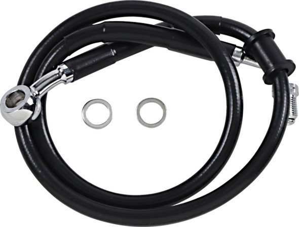 Drag Specialties - 17415795 - Brake Line - +2" - Black - '18-'22 Softail