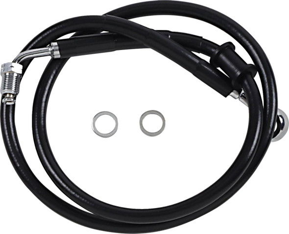 Drag Specialties - 17415798 - Brake Line - +8" - Black - '18-'22 Softail