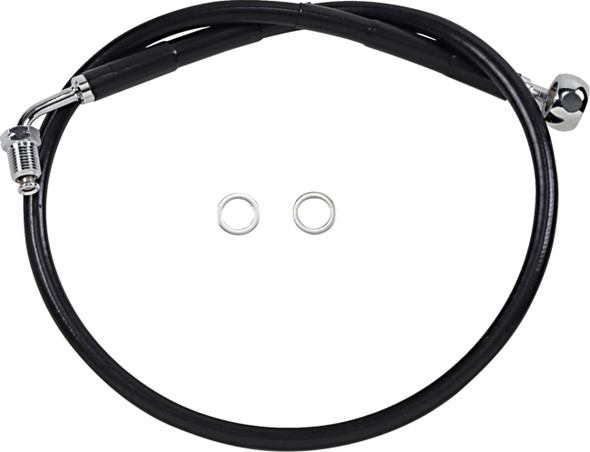 Drag Specialties - 17415808 - Brake Line - +4" - Black - '18-'21 Softail