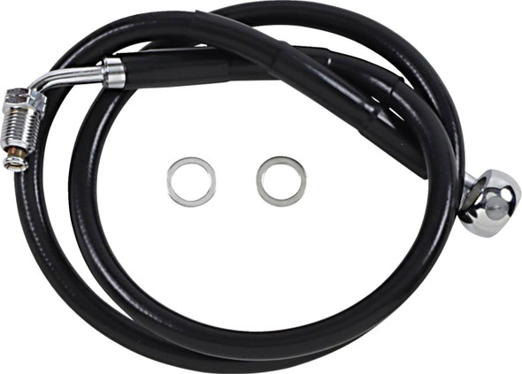 Drag Specialties - 17415810 - Brake Line - +8" - Black - '18-'21 Softail
