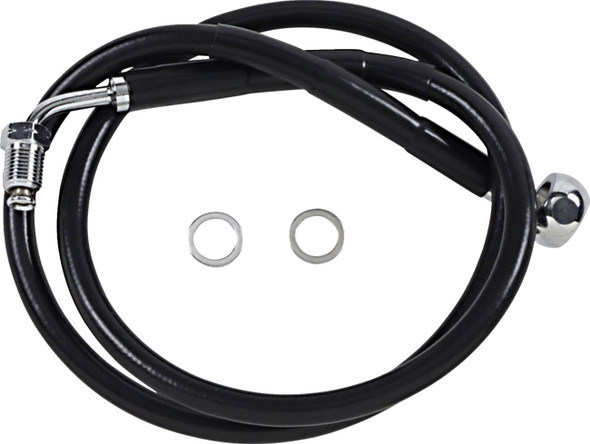 Drag Specialties - 17415811 - Brake Line - +10" - Black - '18-'21 Softail
