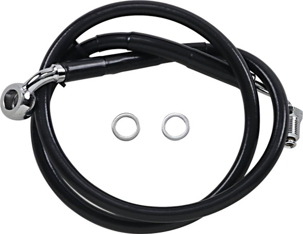 Drag Specialties - 17415822 - Brake Line - +8" - Black - '18-'21 Softail