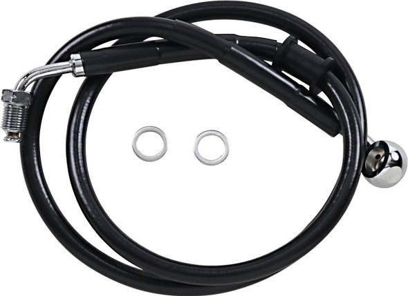 Drag Specialties - 17415823 - Brake Line - +10" - Black - '18-'21 Softail